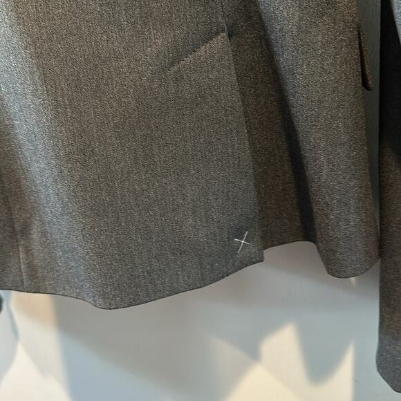 Express Studio Stretch size 14 Charcoal Gray One Button Blazer Jacket NWOT - Picture 13 of 13
